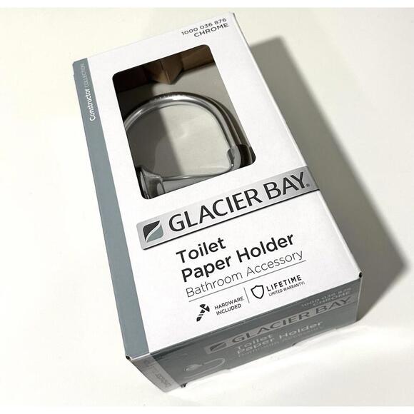 Glacier Bay Silver Toilet Paper Holder NEW - Picture 8 of 8